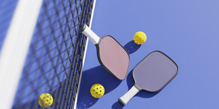 Pickleball rackets en ballen